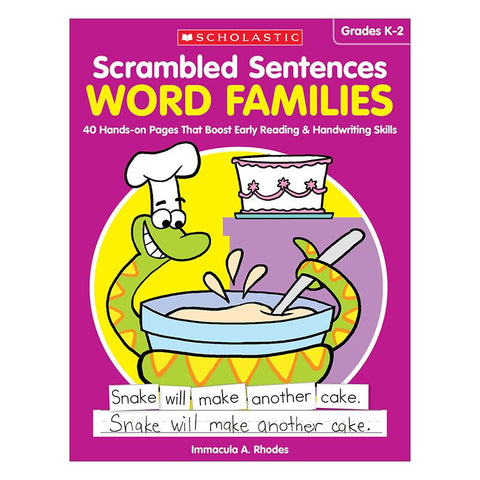 SCRAMBLED SENTENCES WORD FAMILIES