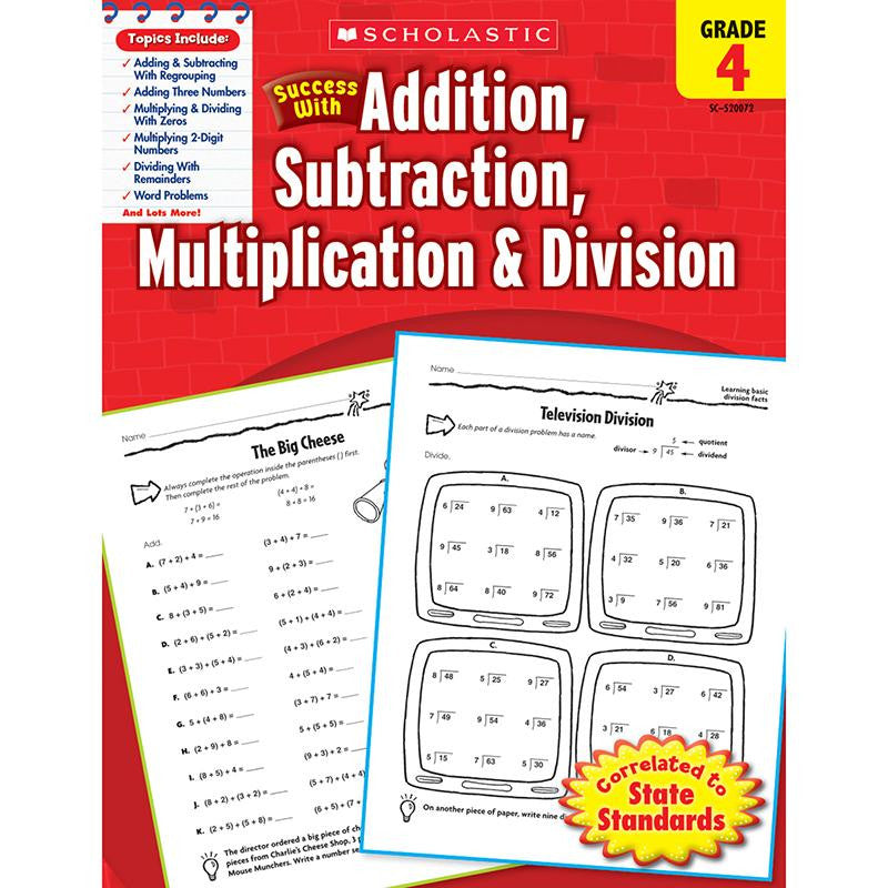 SCHOLASTIC SUCCESS GR 4 ADDITION