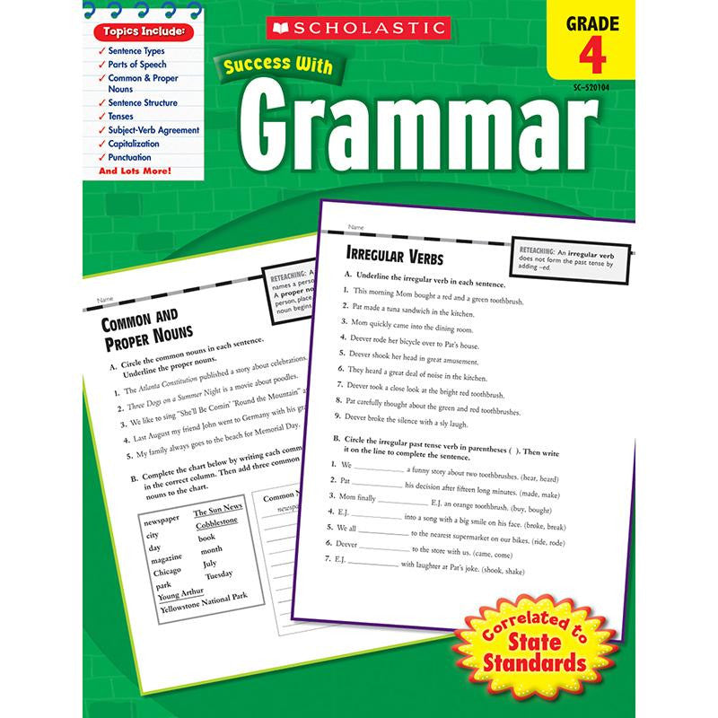 SCHOLASTIC SUCCESS GRAMMAR GR 4