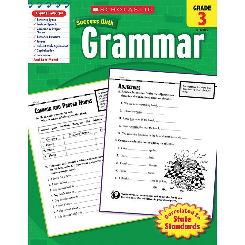 SCHOLASTIC SUCCESS GRAMMAR GR 3