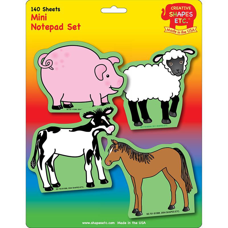 FARM ANIMALS SET MINI NOTEPAD