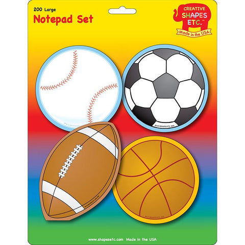 SPORTS SET LARGE NOTEPAD