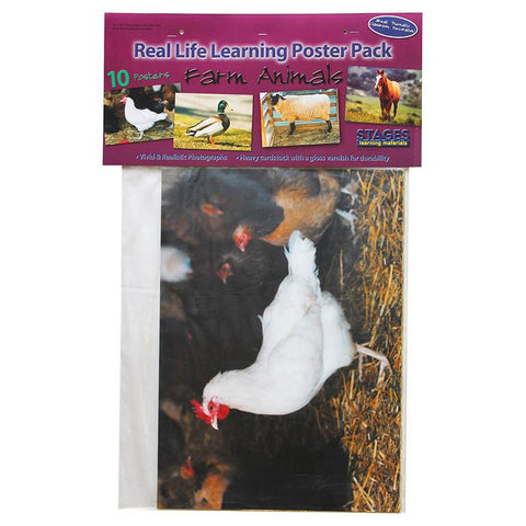 FARM ANIMAL POSTER SET SET OF 10