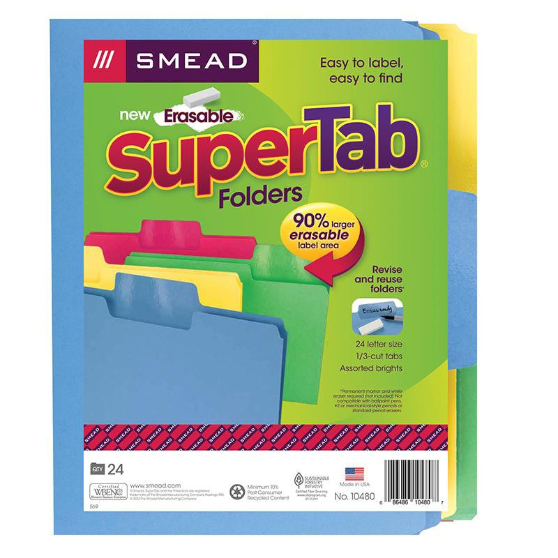 SMEAD 24PK SUPERTAB LETTER SIZE