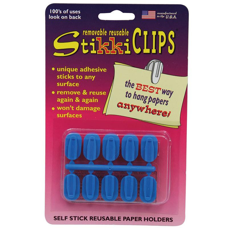 STIKKICLIPS BLUE 10-PK