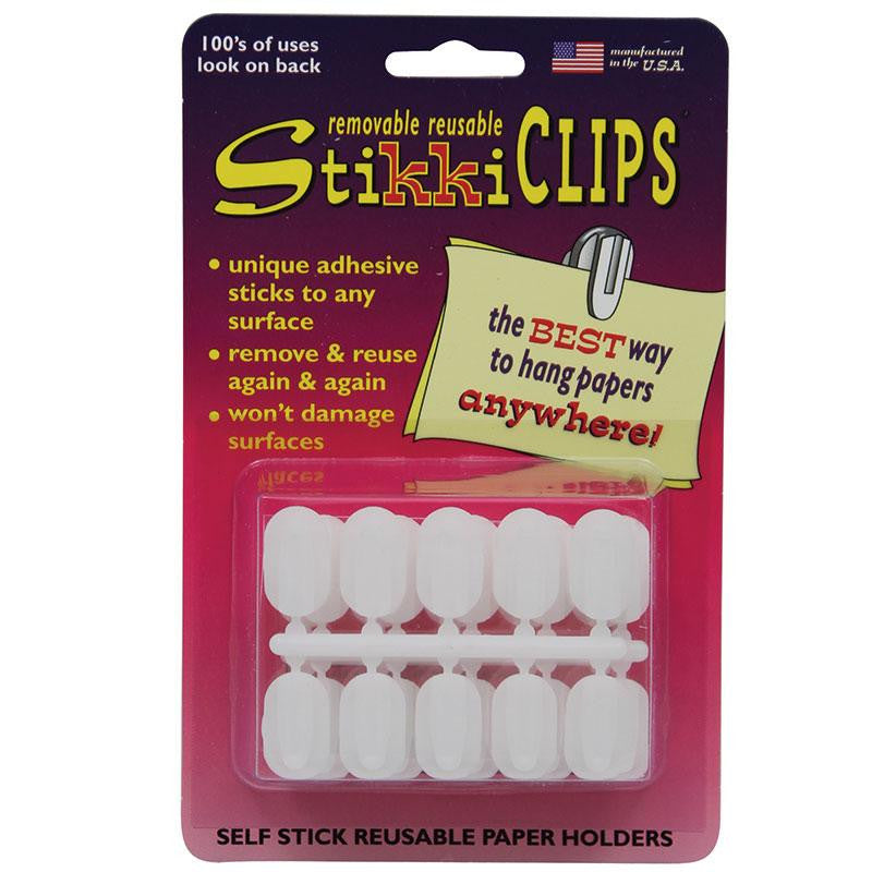 STIKKICLIPS 30 WHITE CLIPS PER PKG.