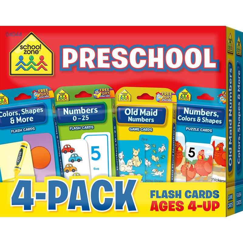 PRESCHOOL FLASH CARDS 4 PK