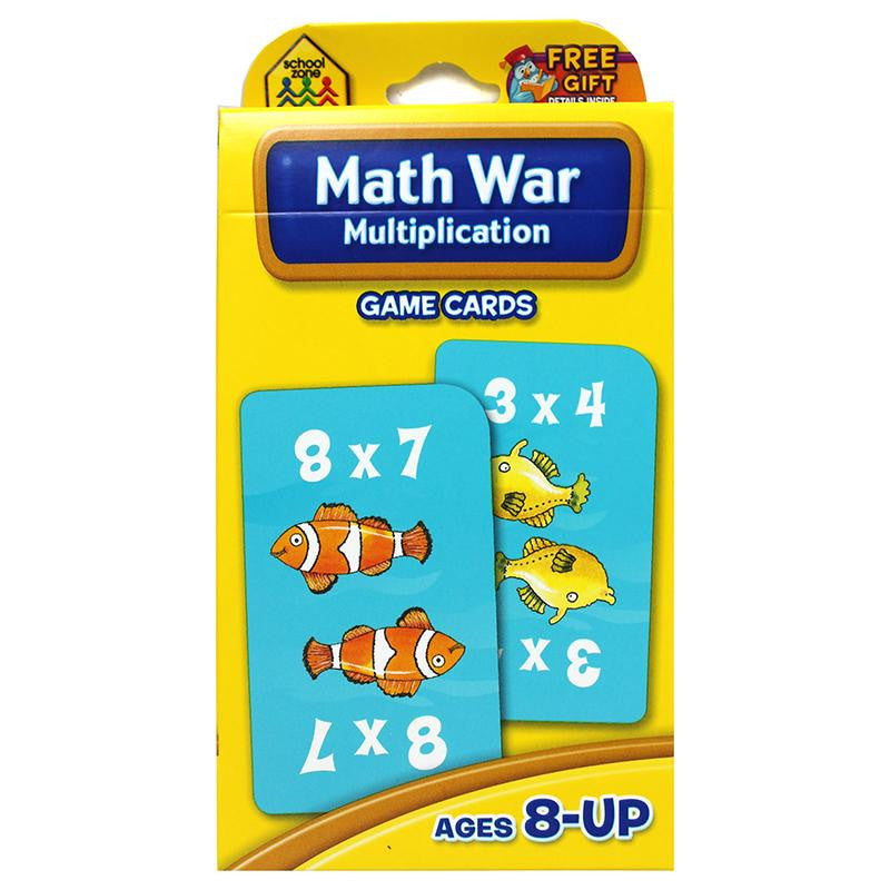 MATH WAR MULTIPLICATION GAME CARDS