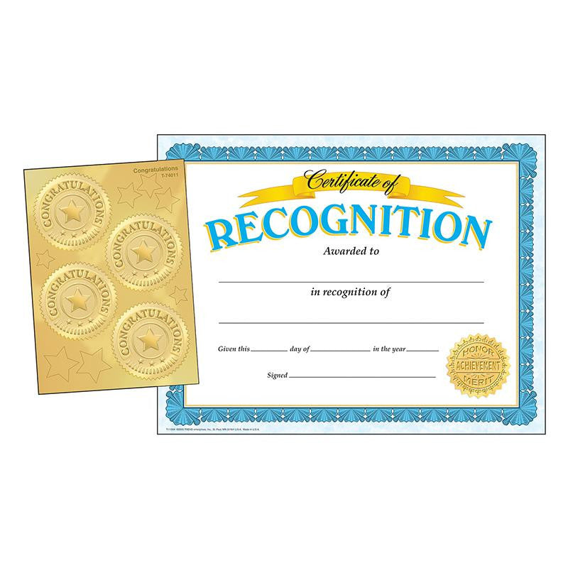 RECOGNITION CERTIFICATES &