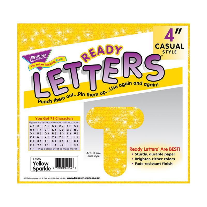 READY LETTERS 4 CASUAL YELLOW