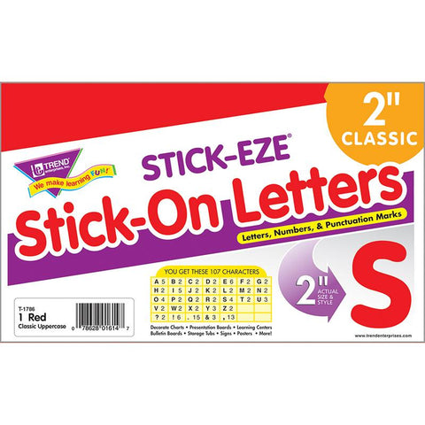 STICK-EZE 2 IN LETTERS & MARKS RED