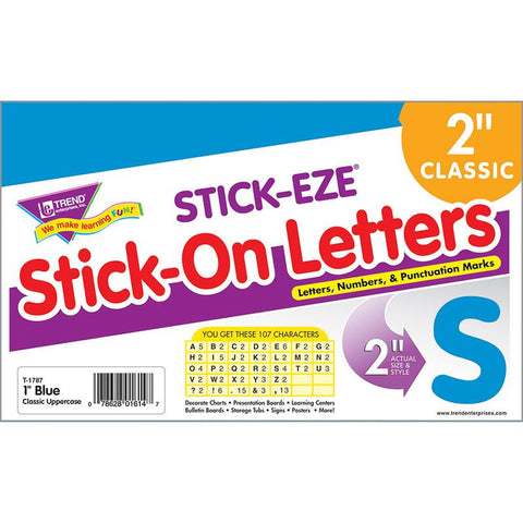 STICK-EZE 2 IN LETTERS & MARKS BLUE