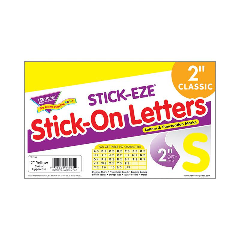 STICK-EZE 2 IN LETTERS & MARKS YLW