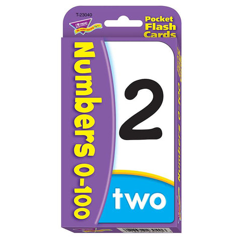 NUMBERS 0-100 POCKET FLASH CARDS