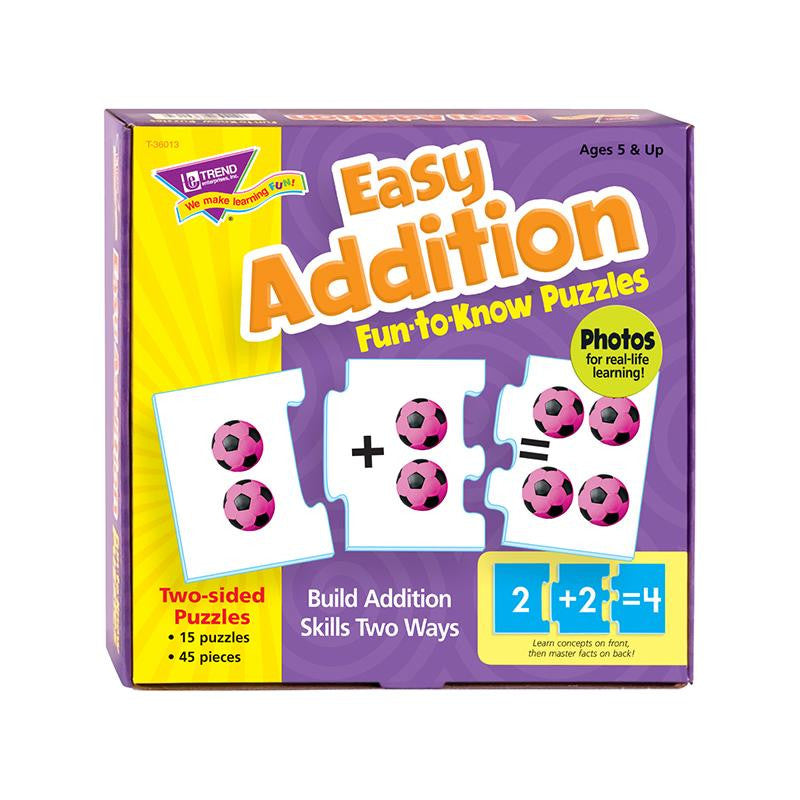 EASY ADDITION PUZ FUN-TO-KNOW