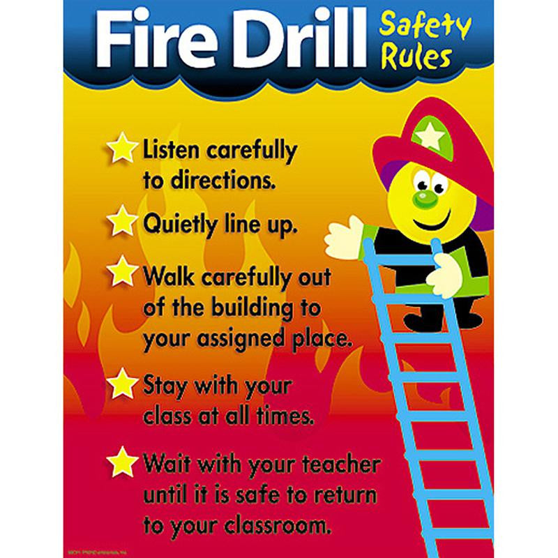 CHART FIRE DRILL SAFETY RULES