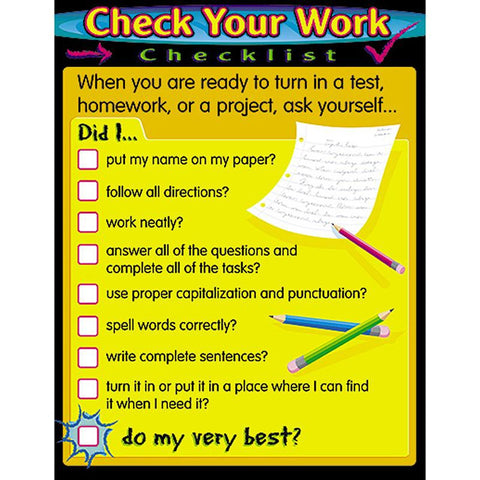 CHART CHECK YOUR WORK