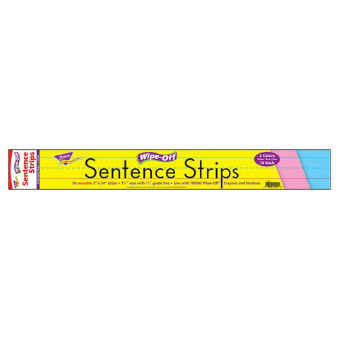 WIPE-OFF SENTENCE STRIPS MULTICOLOR