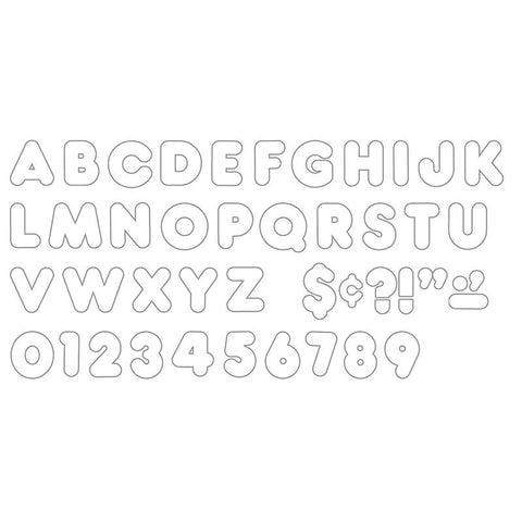 READY LETTERS 2 INCH CASUAL WHITE