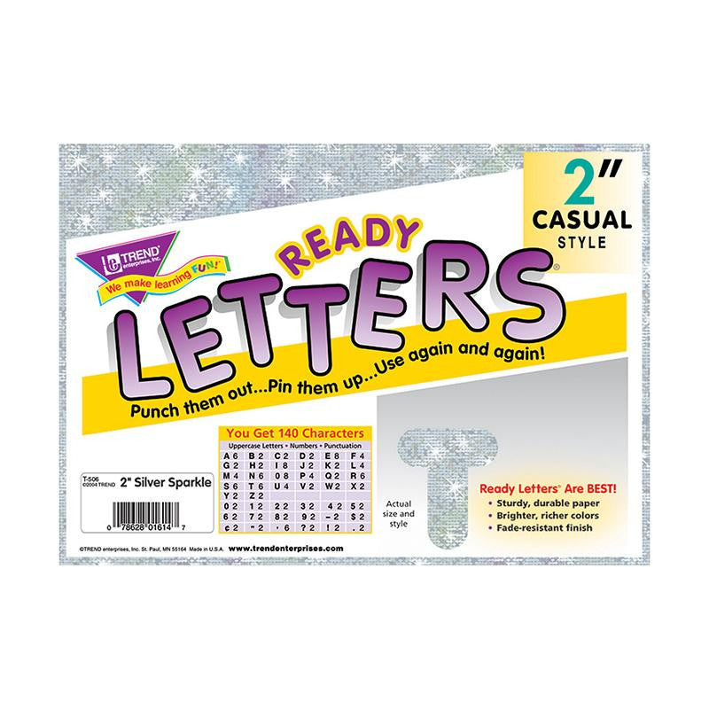 READY LETTERS 2 INCH CASUAL SILVER