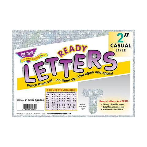 READY LETTERS 2 INCH CASUAL SILVER