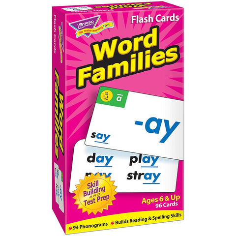 FLASH CARDS WORD FAMILIES 96-BOX