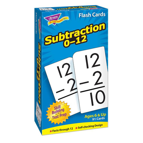 FLASH CARDS SUBTRACTION 0-12 91-BOX