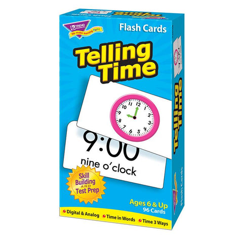 FLASH CARDS TELLING TIME 96-BOX