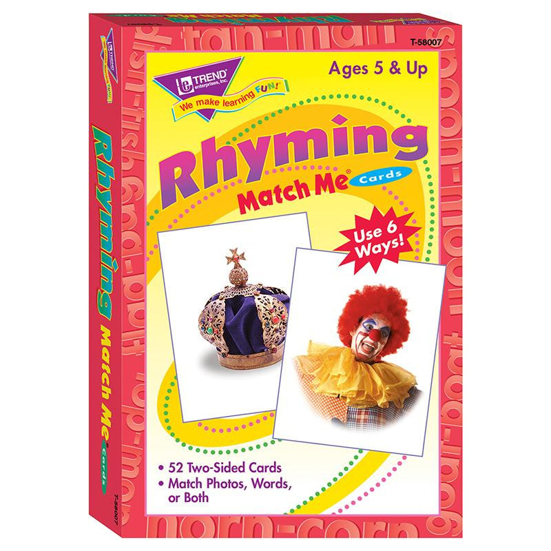 MATCH ME CARDS RHYMING 52-BOX