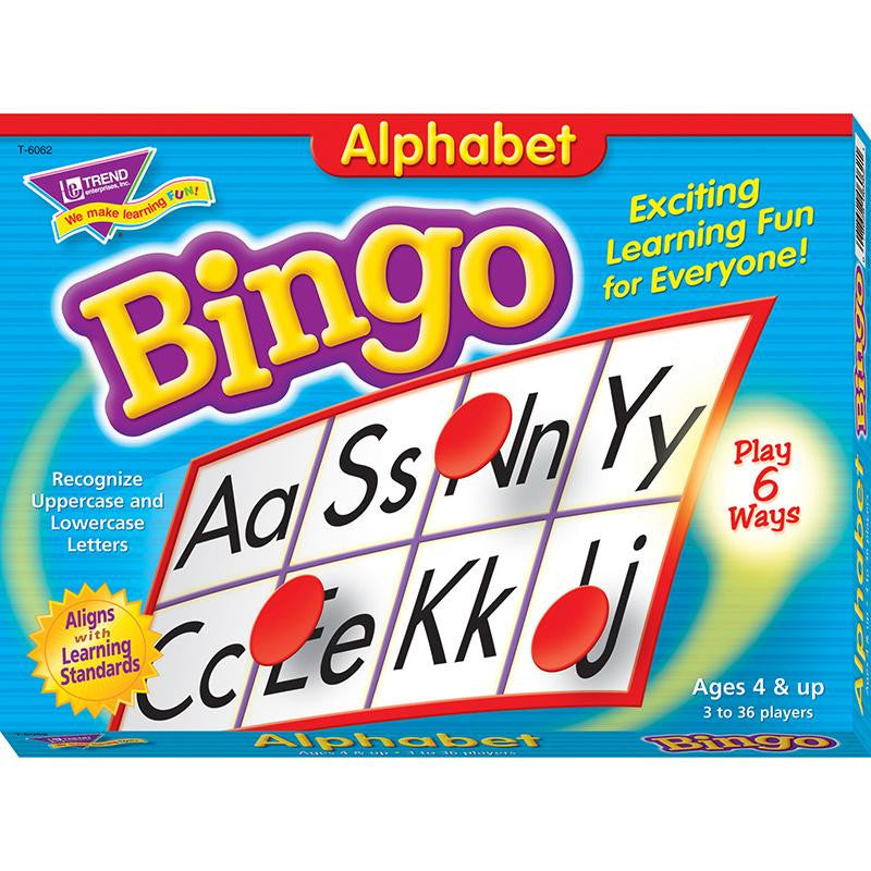 BINGO ALPHABET AGES 4 & UP