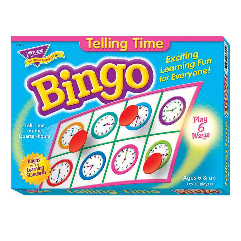 BINGO TELLING TIME AGES 6 & UP