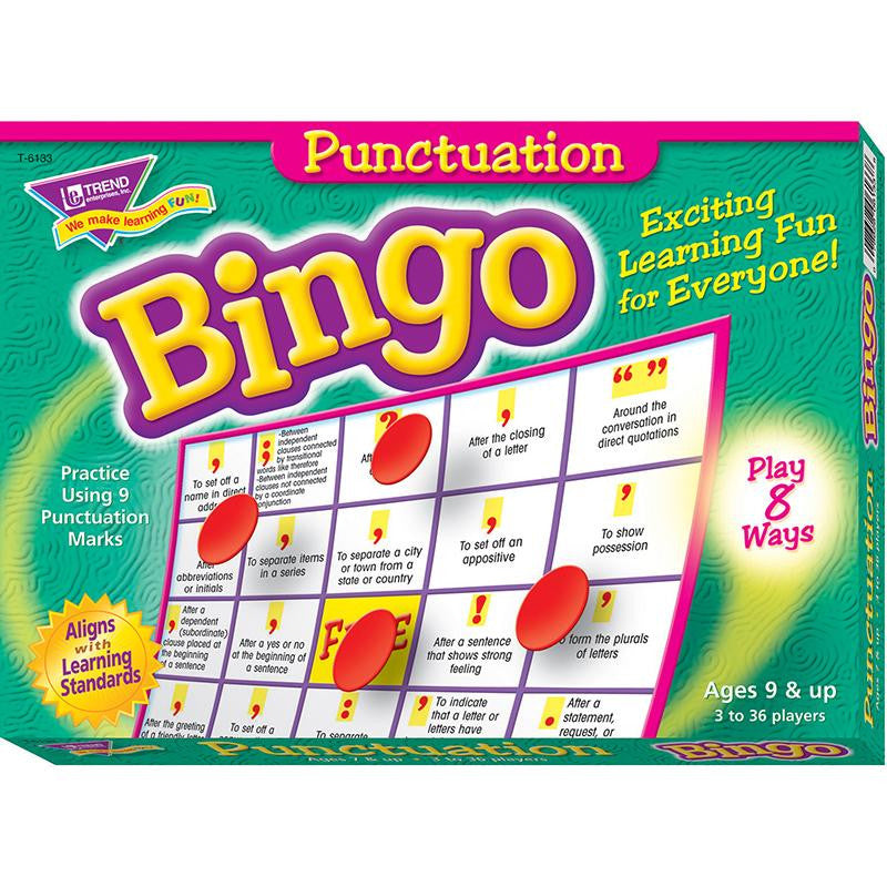 BINGO PUNCTUATION AGES 9 & UP