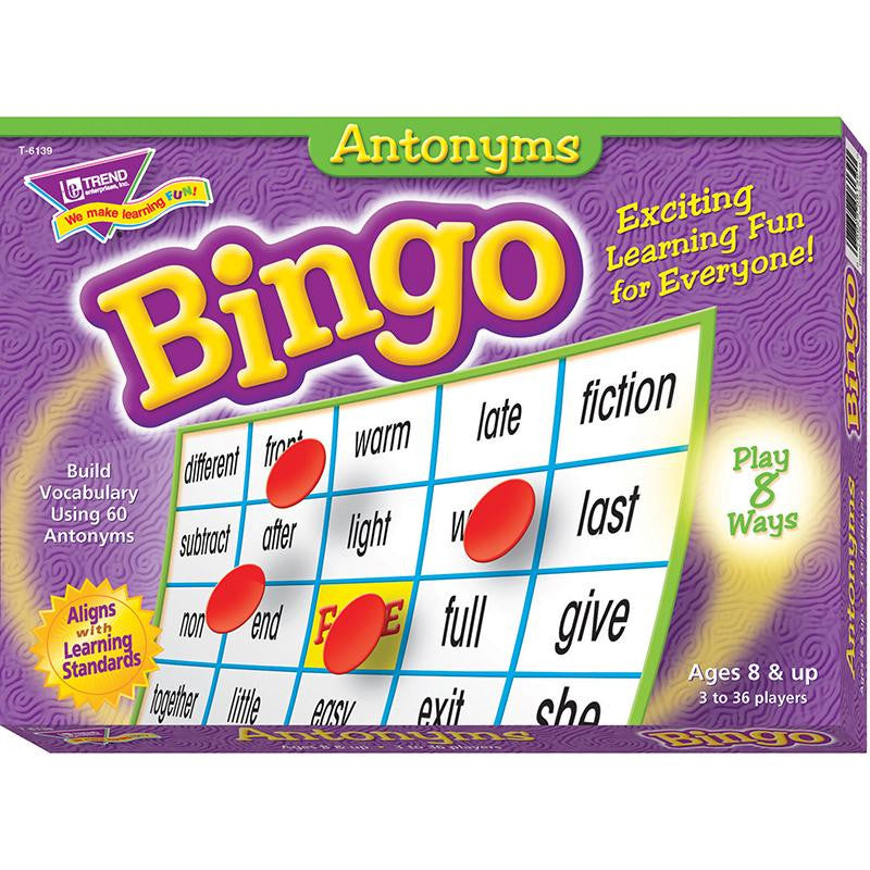 ANTONYMS BINGO GAME