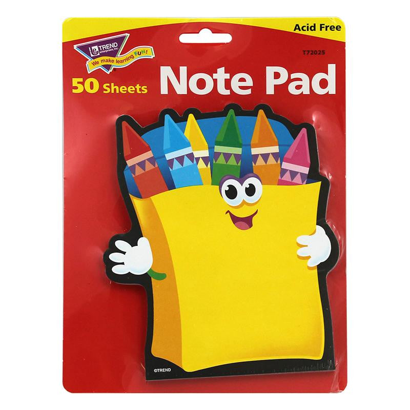 NOTE PAD CRAYONS 50 SHT 5X5 ACID