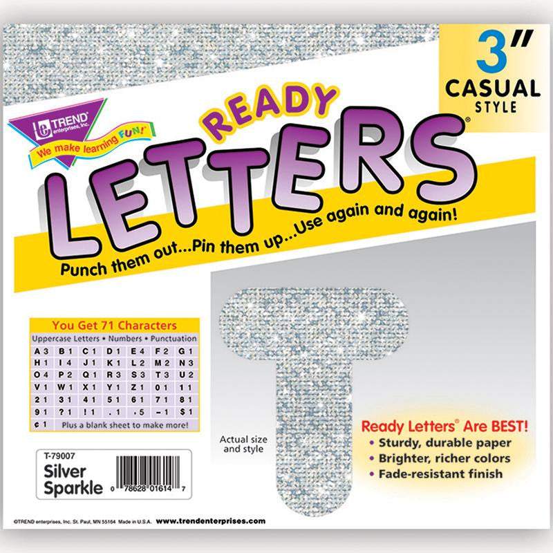 READY LETTERS 3 INCH CASUAL SILVER