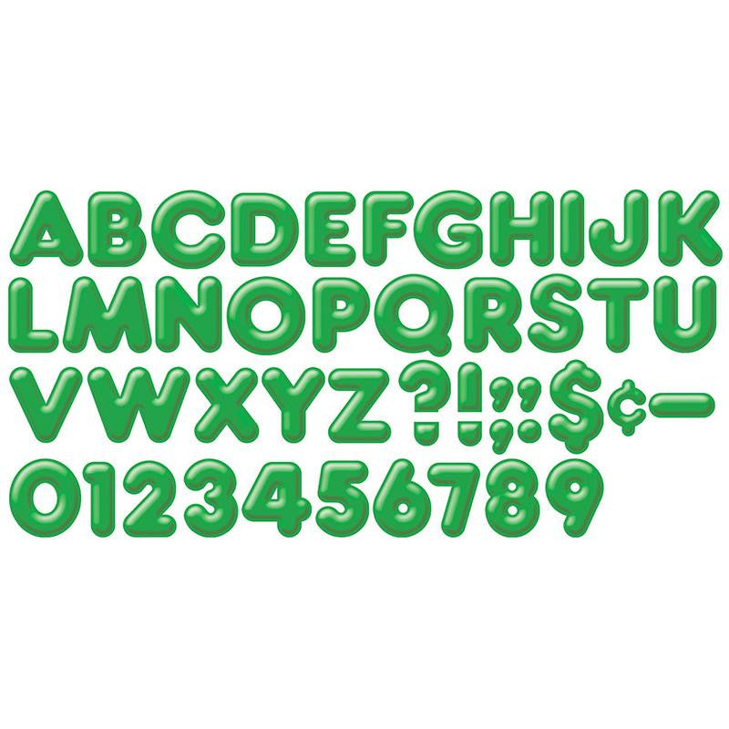 READY LETTERS 4 INCH 3-D GREEN