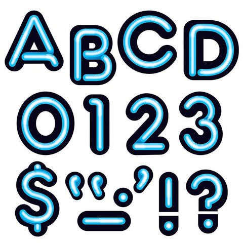 BRIGHT BLUE READY LETTERS 4IN UPPER