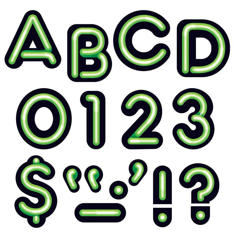 BRIGHT GREEN READY LETTERS 4IN