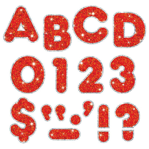 RED SPARKLE PLUS 2 READY LETTERS