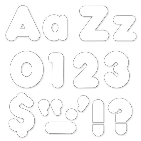 WHITE 4IN CASUAL UPPERCASE