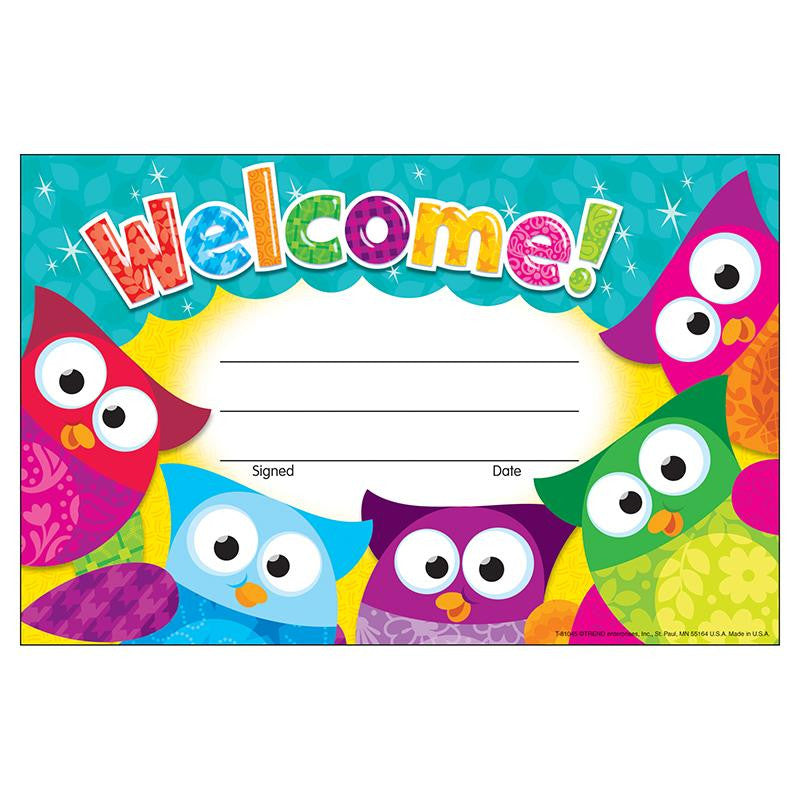 WELCOME OWL STARS RECOGNITION