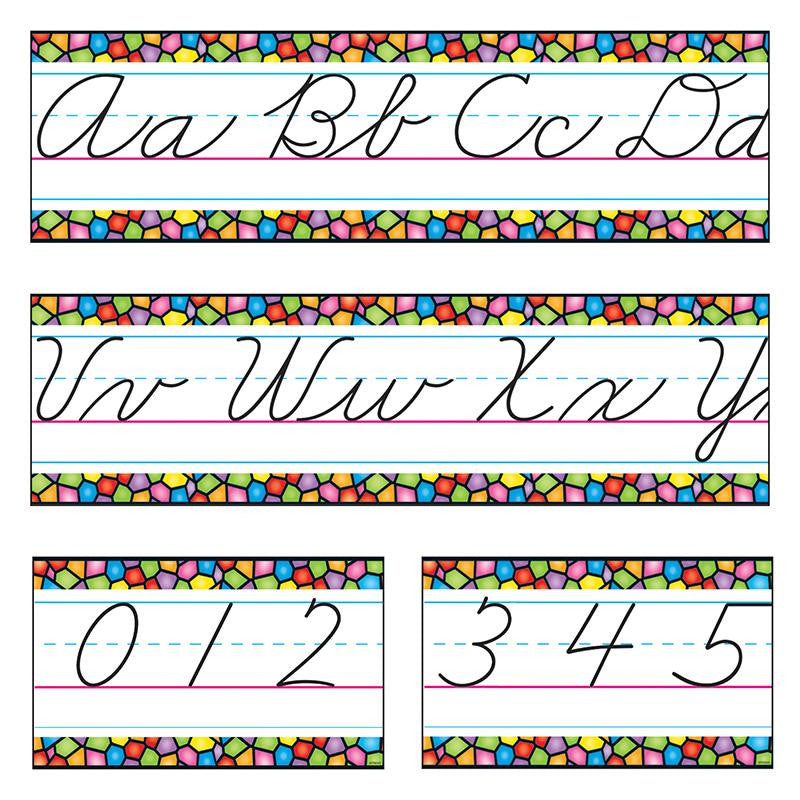 BB SET STAINED GLASS CURSIVE