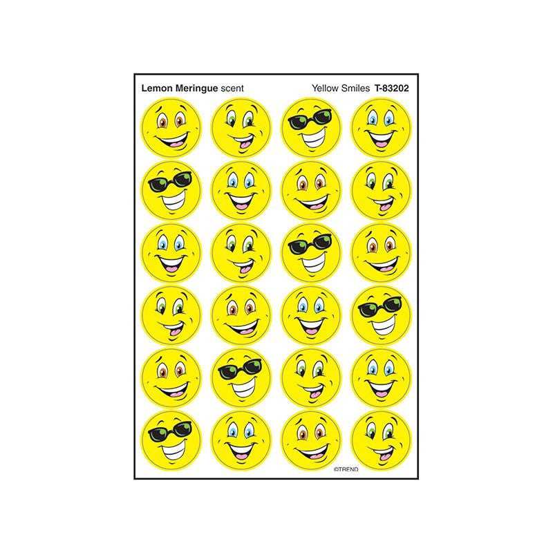 STINKY STICKERS YELLOW SMILES-LEMON