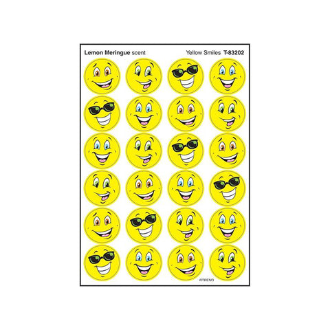 STINKY STICKERS YELLOW SMILES-LEMON