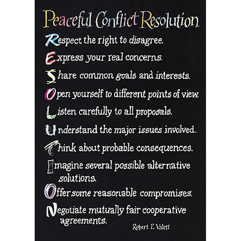 POSTER PEACEFUL CONFLICT RESOLUTION