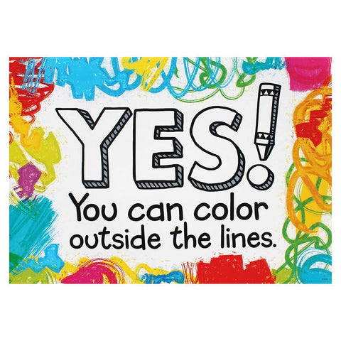 YES YOU CAN COLOR OUTSIDE