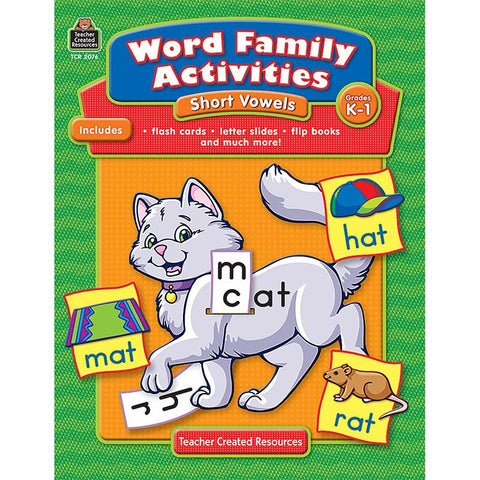 WORD FAMILY ACTIVITIES SHORT VOWELS