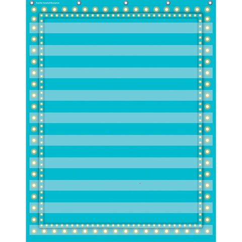 LIGHT BLUE MARQUEE 10 POCKET 34X44