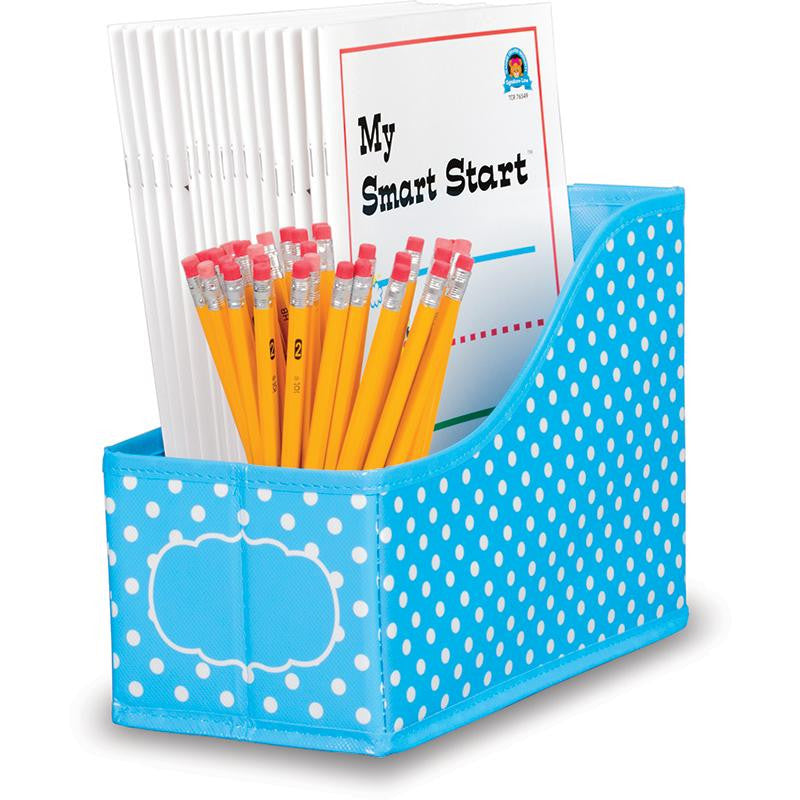 AQUA POLKA DOTS BOOK BIN