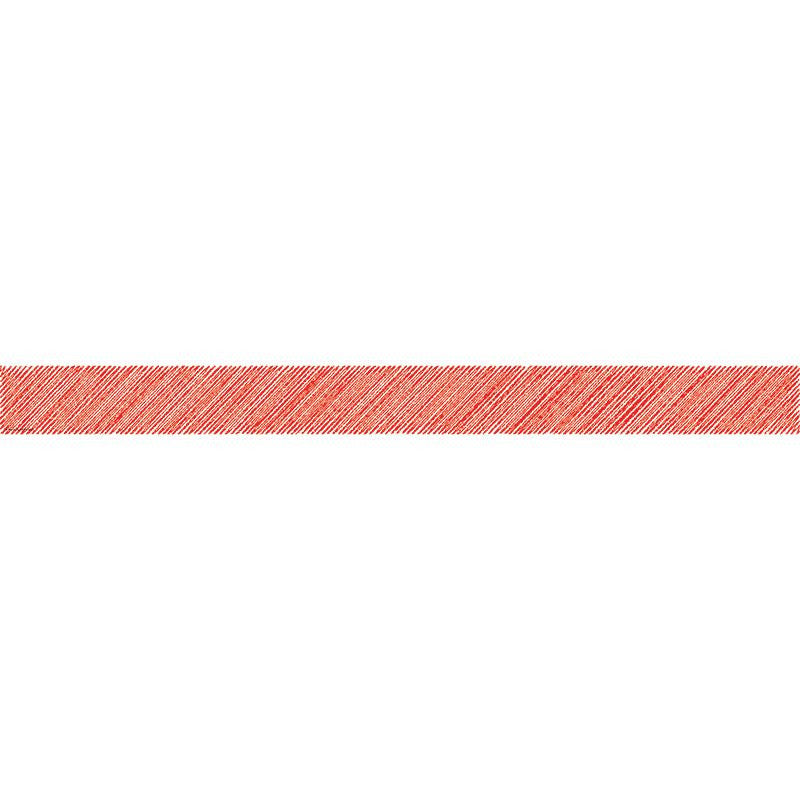 RED SCRIBBLE STRAIGHT BORDER TRIM